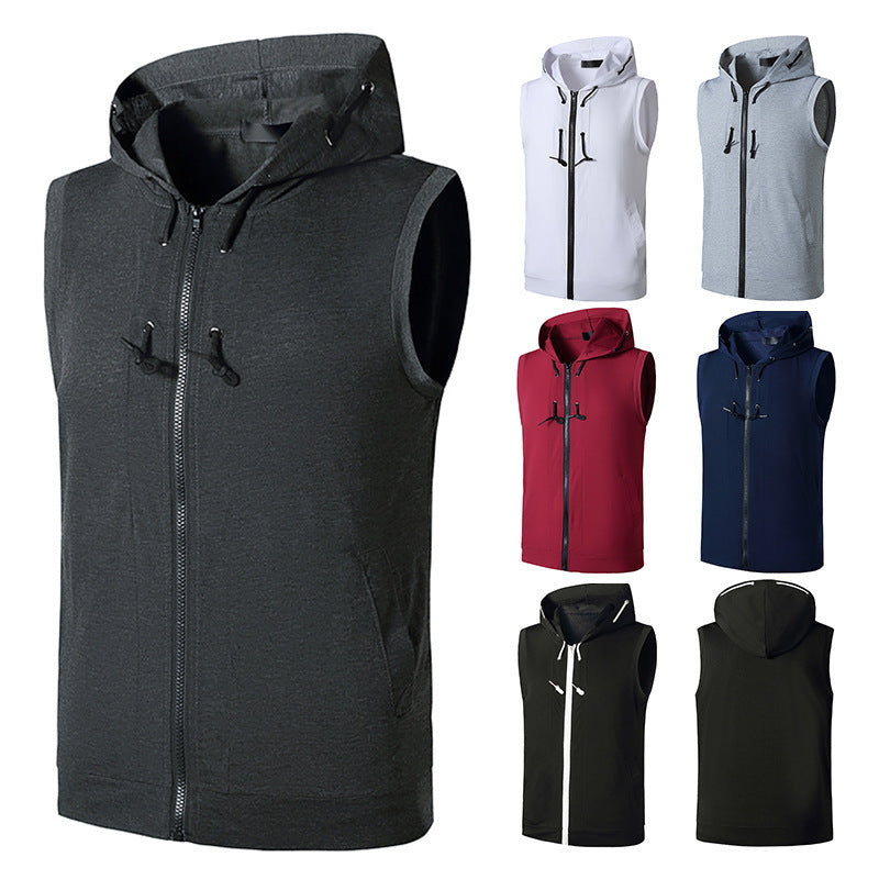 Hoodie vest mens online